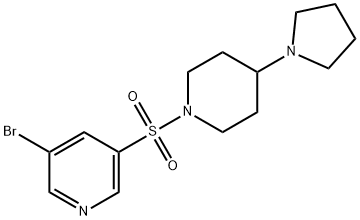 3-broMo-5-(4-(pyrrolidin-1-yl)piperidin-1-ylsulfonyl)pyridine Struktur