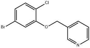 1-Chloro-4-bromo-2-(pyridin-3-ylmethoxy)benzene Struktur