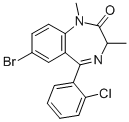 1,3-Dihydro-7-bromo-5-(2-chlorophenyl)-1,3-dimethyl-2H-1,4-benzodiazep in-2-one Struktur