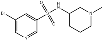 5-broMo-N-(1-Methylpiperidin-3-yl)pyridine-3-sulfonaMide Struktur