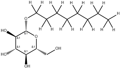 1-O-OCTYL-D17-BETA-D-GLUCOPYRANOSIDE Struktur