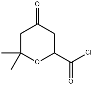 2H-Pyran-2-carbonylchloride,tetrahydro-6,6-dimethyl-4-oxo-(9CI) Struktur