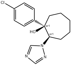 4-chlorophenyl-2-(1H-1,2,4-triazol-yl)cycloheptanol Struktur