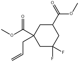 diMethyl 1-allyl-5,5-difluorocyclohexane-1,3-dicarboxylate Struktur