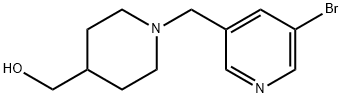 (1-((5-bromopyridin-3-yl)methyl)piperidin-4-yl)methanol Struktur