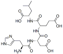 histidyl-aspartyl-glutamyl-leucine Struktur