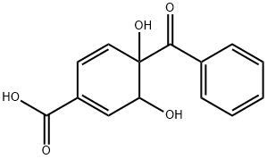 1,2-dihydro-1,2-dihydroxy-4-carboxybenzophenone Struktur