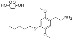 Benzeneethanamine, 2,5-dimethoxy-4-(pentylthio)-, (Z)-2-butenedioate ( 1:1) Struktur