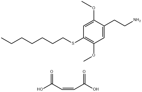 Benzeneethanamine, 2,5-dimethoxy-4-(heptylthio)-, (Z)-2-butenedioate ( 1:1) Struktur