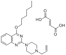 2-(4-Allyl-1-piperazinyl)-4-hexyloxyquinazoline fumarate Struktur