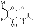 2-ACETAMIDO-2,4-DIDEOXY-4-FLUORO-ALPHA-D-GLUCOPYRANOSE Struktur