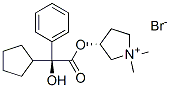 Pyrrolidinium, 3-[(cyclopentylhydroxyphenylacetyl)oxy]-1,1-dimethyl-, bromide, [S-(R*,S*)]- Struktur