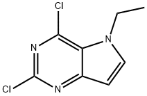 2,4-dichloro-5-ethyl-
5H-pyrrolo[3,2-d]pyrimidine Struktur