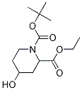 1,2-Piperidinedicarboxylic acid, 4-hydroxy-, 1-(1,1-diMethylethyl) 2-ethyl ester Struktur