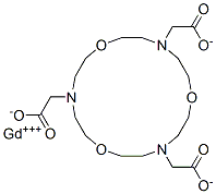 gadolinium-1,7,13-triaza-4,10,16-trioxacyclooctadecane-N,N',N''-triacetic acid Struktur