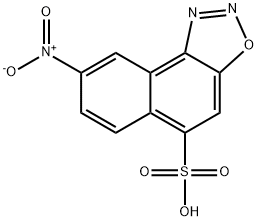 8-nitronaphth[1,2-d][1,2,3]oxadiazole-5-sulphonic acid Struktur