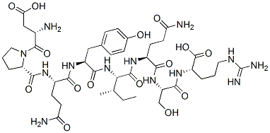 aspartyl-prolyl-glutaminyl-tyrosyl-isoleucyl-glutaminyl-seryl-arginine Struktur