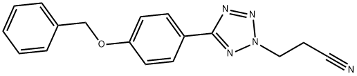 2H-Tetrazole-2-propanenitrile, 5-(4-(phenylmethoxy)phenyl)- Struktur