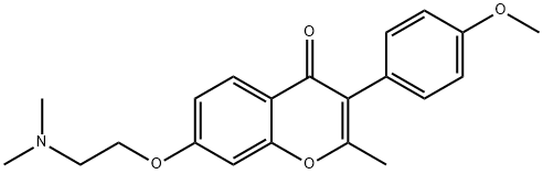 7-(2-Dimethylaminoethoxy)-4'-methoxy-2-methylisoflavone Struktur