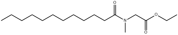 ethyl N-methyl-N-(1-oxododecyl)aminoacetate  Struktur