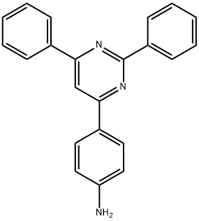 4-(4-Aminophenyl)-2,6-diphenyl pyrimidine Struktur