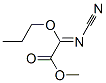 Acetic acid, (cyanoimino)propoxy-, methyl ester (9CI) Struktur