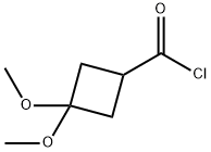 Cyclobutanecarbonyl chloride, 3,3-dimethoxy- (9CI) Struktur