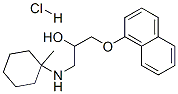 1-[(1-methylcyclohexyl)amino]-3-naphthalen-1-yloxy-propan-2-ol hydroch loride Struktur