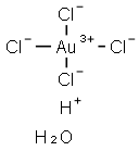 HYDROGEN TETRACHLOROAURATE(III) TETRAHYDRATE Struktur