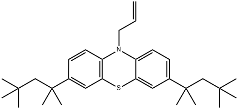 10H-Phenothiazine, 10-(2-propenyl)-3,7-bis(1,1,3,3-tetramethylbutyl)- Struktur