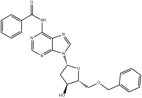 6-N-benzoyl-5'-O-benzyl-2'-deoxyadenosine Struktur