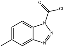 1H-Benzotriazole-1-carbonylchloride,5-methyl-(9CI) Struktur