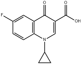 3-Quinolinecarboxylic acid, 1-cyclopropyl-6-fluoro-1,4-dihydro-4-oxo- Struktur