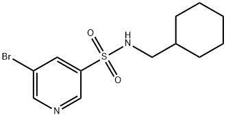 5-broMo-N-(cyclohexylMethyl)pyridine-3-sulfonaMide Struktur