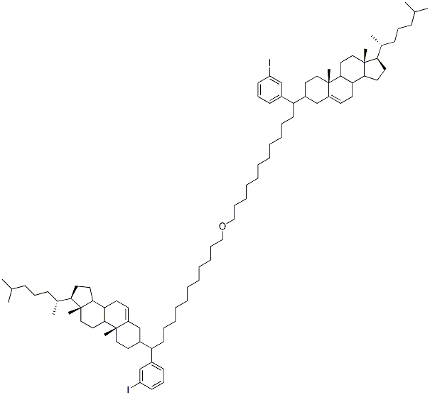 cholesteryl-12-(3-iodophenyl)dodecyl ether Struktur