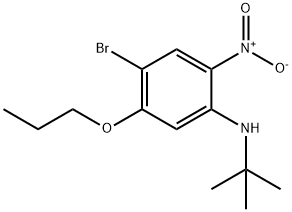 1-Bromo-4-(t-butylamino)-5-nitro-2-propoxybenzene Struktur