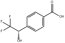 Benzoic acid, 4-(2,2,2-trifluoro-1-hydroxyethyl)-, (S)- (9CI) Struktur