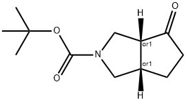 4-OXO-HEXAHYDRO-CYCLOPENTA[C]PYRROLE-2-CARBOXYLIC ACID TERT-BUTYL ESTER Struktur