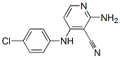 2-amino-4-[(4-chlorophenyl)amino]pyridine-3-carbonitrile Struktur