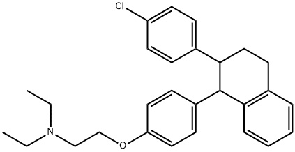 Triethylamine, 2-(p-(1,2,3,4-tetrahydro-2-(p-chlorophenyl)naphthyl)phe noxy)- Struktur