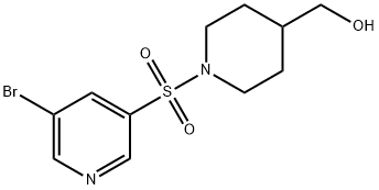 (1-(5-broMopyridin-3-ylsulfonyl)piperidin-4-yl)Methanol Struktur