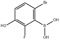 2-Fluoro-3-hydroxy-6-bromophenylboronic acid Struktur