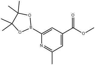 4-(METHOXYCARBONYL)-6-METHYLPYRIDINE-2-BORONIC ACID PINACOL ESTER Struktur