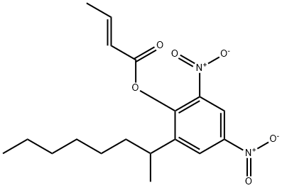 (E)-2-ブテン酸2-(1-メチルヘプチル)-4,6-ジニトロフェニル 化學(xué)構(gòu)造式