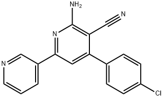 6-amino-5-cyano-4-(4-chlorophenyl)-2,3'-bipyridine Struktur