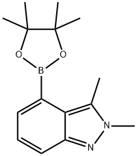 2,3-Dimethyl-4-(4,4,5,5-tetramethyl-1,3,2-dioxaborolan-2-yl)-2H-indazole Struktur