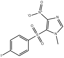 1-methyl-4-nitro-5-imidazolyl-4-iodophenyl sulfone Struktur