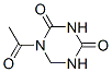 1,3,5-Triazine-2,4(1H,3H)-dione, 1-acetyldihydro- (9CI) Struktur