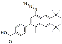 4-(4-azido-5,6,7,8-tetrahydro-1,5,5,8,8-pentamethyl-2-anthracenyl)benzoic acid Struktur