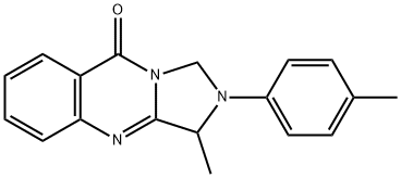 2,3-Dihydro-3-methyl-2-(4-methylphenyl)imidazo[5,1-b]quinazolin-9(1H)-one Struktur